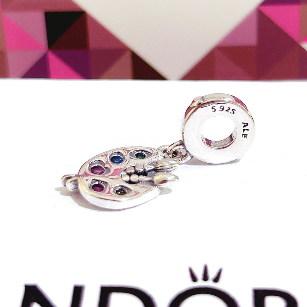 PANDORA Artist's Palette Dangle Charm w/box - Picture 4 of 9